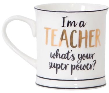 Sass & Belle Metallic Monokrom I'M A Teacher-Mugg, 5055992749258