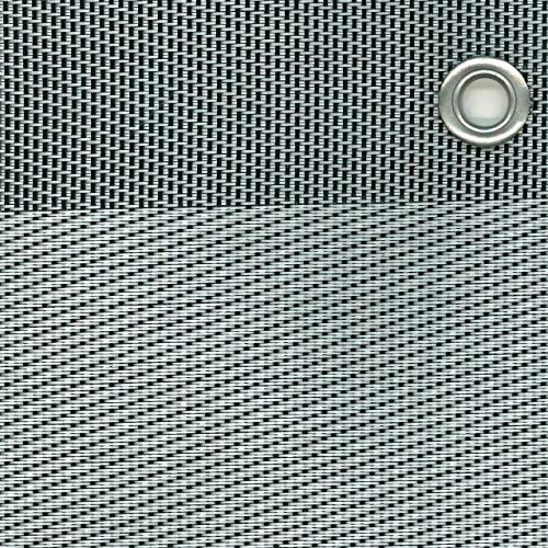 Tenax Texstyle Double 1,00x5 m Gris, Filet Occultant Brise-Vue en Textilène avec Oeillets, Décoration et Occultation Design pour Jardins, Terrasses, Clôtures et Portails