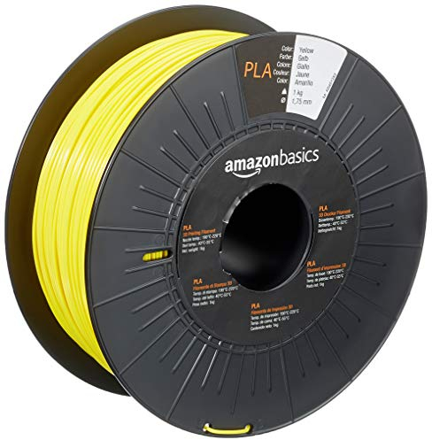 Amazon Basics 3D-Drucker-Filament aus PLA-Kunststoff, 1.75 mm, Gelb, 1-kg-Spule
