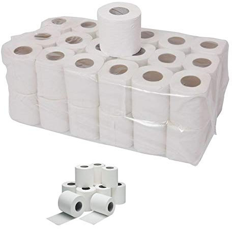 144 Rolls x Toilet Tissue Bulk Large Pack Quality White 2 ply Embossed Economical Tissue