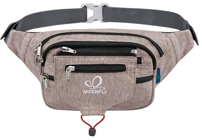 WATERFLY Bauchtasche Gürteltasche Damen und Herren Sport Hüfttasche | Laufen, Fitness, Joggen, Wandern