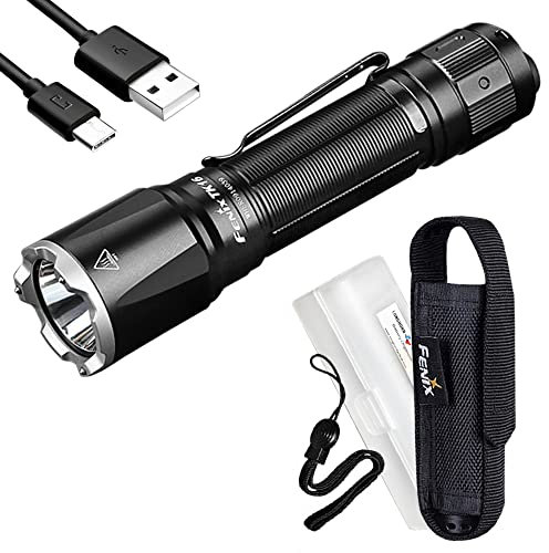 Fenix TK16 v2.0 Tactical Flashlight, 3100 Lumen Long Throw, USB-C Rechargeable, with LumenTac Organizer