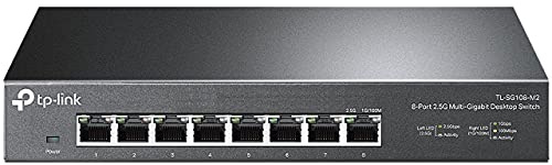 TP-Link TL-SG108-M2 - 8 Port Multi-Gigabit Unmanaged Network Switch, Ethernet Splitter, 𝟮.𝟱𝗚𝗯 Bandwidth, Plug & Play Desktop/Wall-Mount Fanless Metal Design