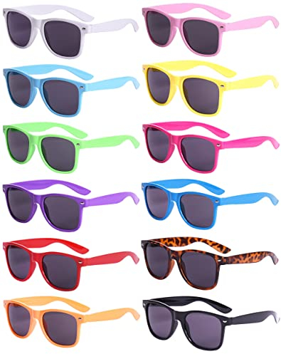 Eyegla 12 Stücke Bunte Neon Party Sonnenbrillen Set Vintage Coole Lustige Party Brillen Für Damen Herren