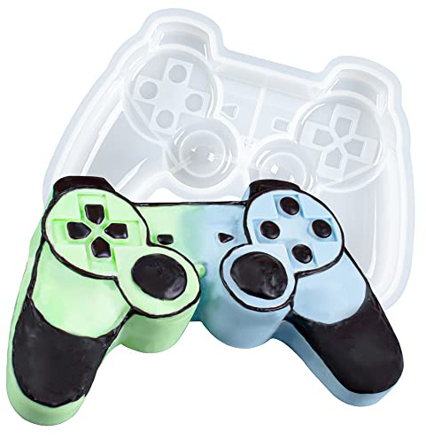 Giant Game Controller Silicone Mold Chocolate Candy Fondant Cake Topper Baking Ice Cubes Resin Epoxy Casting Candle Soap Making 6x4x1inch