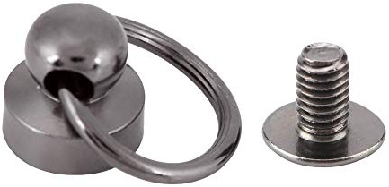 20 Pezzi Rivetti Stud con Fibbia ad Anello, Rivetti in ottone argento Rivetti in Metallo Artigianali in Pelle Fai-Da-Te con Fibbia ad Anello per Borse Cinture Bracciali in Pelle Scarpe Stivali Borse