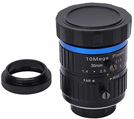 1in C Mount Lens Manual Iris Lens High Definition 10 Megapixel 35mm Focal Length for Industrial Family Security Camera