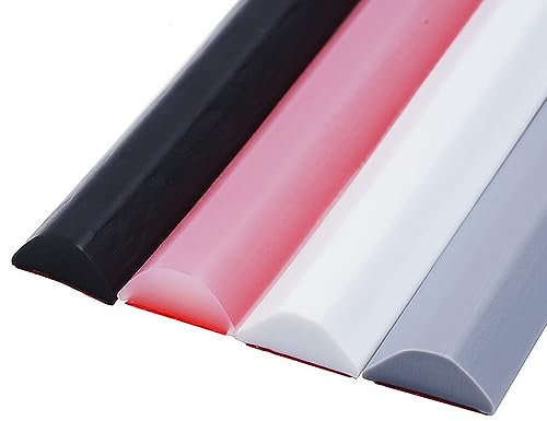Duschwasserstop Duschschwelle Selbstklebend Siliko 78 Zoll Zusammenklappbare Duschschwelle, Wasserdamm, Duschtürdichtung for Duschabtrennung, Silikon-Nass- Und Trockentrennung ( Color : Schwarz , Size