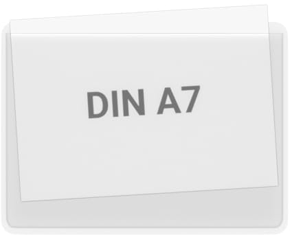 KLEBERINO Sichthüllen selbstklebend | Selbstklebetaschen transparent | Breite seite offen | Klarsichthüllen zum kleben (DIN A7 | 20 Stück)