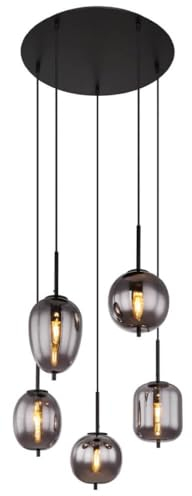 Globo Pendelleuchte Blacky schwarz 5 Lichter - 15345-5