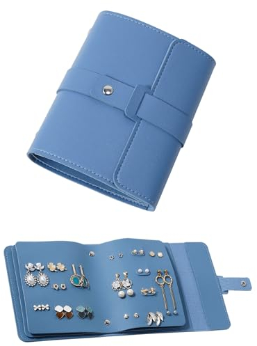 ZHIERNA Organizador de Pendientes y Joyería - Libro y Rollos de Almacenamiento para Viaje - Práctico para Studs y Otros Accesorios