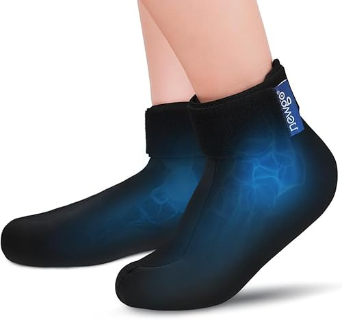 NEWGO Chaussettes de thérapie par le froid, sac de glace réutilisable pour les pieds