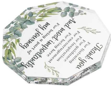 Zerodeko Souvenir Briefbeschwerer als Andenken motivierende Bürodekoration Hochzeitsdekorationen Inspirierende Dekoration zum Hochzeitstag Acryl-Artware Schreibtisch