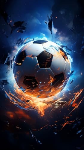 ZHUMUTO Diamond Painting Groß XXL Bilder Set Erwachsene,40x70 cm Fussball,5D Diamant Painting Bilder Erwachsene mit Zubehör Stift Für Wohnzimmer Dekoration