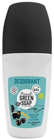 Marcel's Green Soap - Deo Roller Mimose & Johannisbeere - 24 Stunden lang frische Achseln - Mikroplastikfreie Formel - Vegan - 50 ml