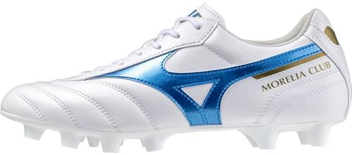 Mizuno Morelia II Club, fotbollsskor för män, Vit laserblå, 40 EU