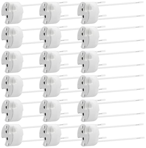 30 stycken GU5.3-fattning, keramikuttag med 14 cm silikonkabel, 12 V-250 V 2 A max. 100 W, GU5.3 halogenlampa keramisk kontakt, MR16 lampfot bas, pennsockel för halogenlampor LED-spots