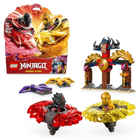 LEGO NINJAGO Drachen-Spinjitzu Battle Pack mit 2 Minifiguren - Ninja Spielzeug mit Spinner für Jungen und Mädchen ab 6 Jahren - Geschenkidee für Fans der TV-Serie Aufstieg der Drachen 71826
