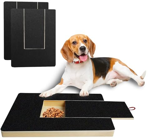 Cnwinu Krallenschleifer für Hunde mit Snack-Box,Hunde Krallenschleifer mit 2 Ersatzblättern Schleifpapier,Kratzbrett Hund,Nagelpflege von Haustieren,Alternative Krallenschleifer (Krallenschleifer)