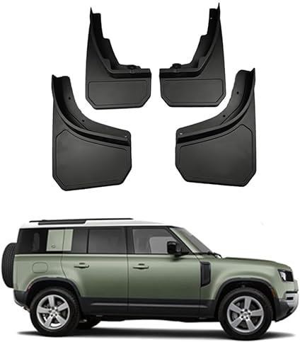 DASHENGFANG Parafango Auto per Land R-Over Defender 90/110 2020-2023 Paraspruzzi Anteriori Posteriori Paraspruzzi Parafanghi Alettati Auto parafanghi 4 Pezzi