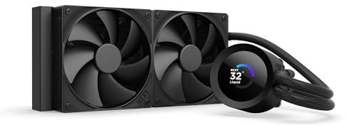 NZXT Kraken Plus 240 – Refroidisseur liquide AIO pour CPU – Radiateur 240mm – 2 x Ventilateurs F120P – Écran LCD carré personnalisable de 1,54 – AMD® AM5, AM4 – Intel® LGA 1851/1700, 1200/115X – Noir