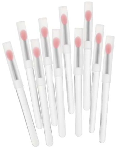 VALICLUD 10stücke Teiliges Wiederverwendbares Lippenpinsel-set Aus Silikon Mit Abdeckungen Für Lippenbalsam Und Lippenpeeling Leicht Zu Reinigen Und Vielseitig Einsetzbar Als Lippenstift