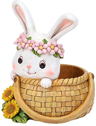 F Fityle Dessins animés Animal Pot de Fleurs, Mini Ornement de Bureau Pots de Plantes succulentes Porte-Plante pour Bureau Cour, Corbeille