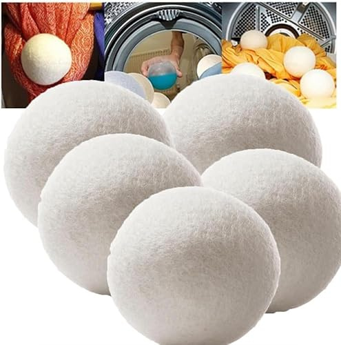Clothes Wool Dryer Balls Laundry Tumble Dryer Balls Dryer Balls Laundry Softener Accessories Machine Reusable Washing Reduces Drying Wrinkles drier balls Upgraded Plastic Drier wool Balls,Each