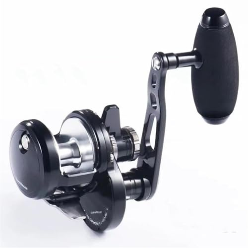 Fishing Rod Full Metal Slow Jigging Reel Jigger 1500HG/1501HG 24kgs Drag 6.3:1 8+1BB Saltwater Overhead Fishing Reel Fishing Tackle(Right Hand)