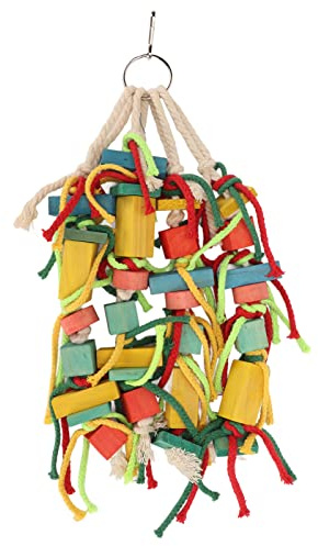 WIHFHGZ Wellensittich Spielzeug aus Baumwollseil, Bunte Kauspielzeuge für Vogelkäfig, Vogelsitz Zubehör für Nagerspaß und Schnabelpflege - Robust, Sicherheit Gefärbt, Beschäftigung für