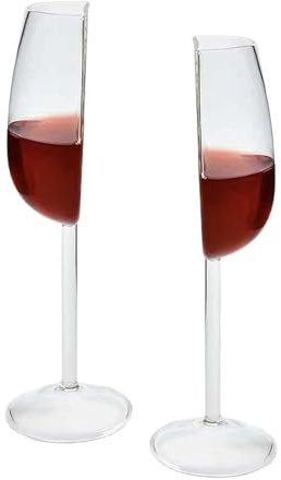 Daelesr 2er Set Halbes Weinglas – 200ml Rotweinglas & Weißweinglas, Halbe Weingläser aus Glas, Transparent, Geschenkidee für Weinliebhaber