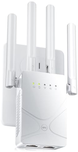 2026 WiFi Extender Signal Booster for Home, 15555 Sq.ft Long Range Internet Repeater-95% Faster,Strongest Wireless Router Amplifier w/Ethernet Port,Mesh Wi-Fi Repeater Support 99% Devices,1-Tap Setup