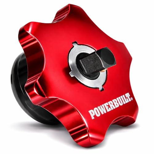 Powerbuilt 1/4-Zoll-Antrieb 2-in-1 Rändelratsche & Bits Driver, Fingerratsche, rot, 941248
