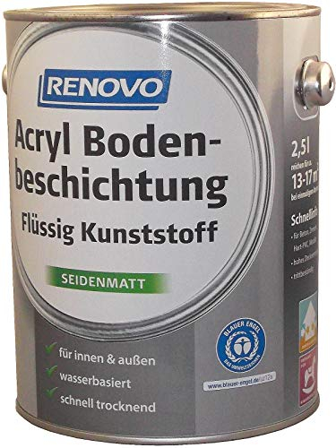 RENOVO Acryl Flüssig Kunststoff 2,5 L RAL 7030 Steingrau