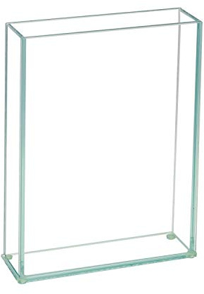 Royal Imports Royal Imports Blumenvase, dekorativer Tafelaufsatz für Zuhause oder Hochzeit, flach, rechteckig, Glas, 17,8 x 25,4 cm (B x H), transparent