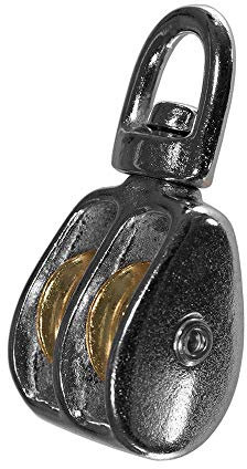 Seilrolle mit Drehgelenk, Metalllegierung, Einzelpackung – Größen von 1,9 cm und 3,8 cm – zum Hissen, Aufhängen und Manövrieren 3/4 Inch