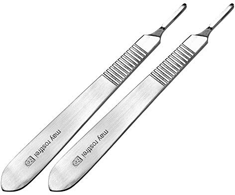May 2x Skalpellhalter Fig 3 Edelstahl Skalpellgriff Modellbau Grafik Basteln | Robuster Doppelpack für präzise Schneidearbeiten in Werkstatt und Handwerk.