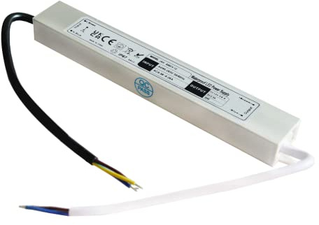 Noobibaba LED Trafo 12V 30W, 12V LED Trafo IP67 Wasserdicht, Transformator 230V 12V Waterproof Netzteil LED Power Supply aussen 1er-Pack