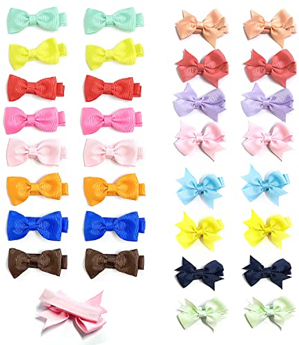 32 hochwertige Baby-Haarspangen, kreative und schöne Mini-Haarspangen, weiches Schleifen-Ripsband, angenehm zu tragen, seien Sie versichert