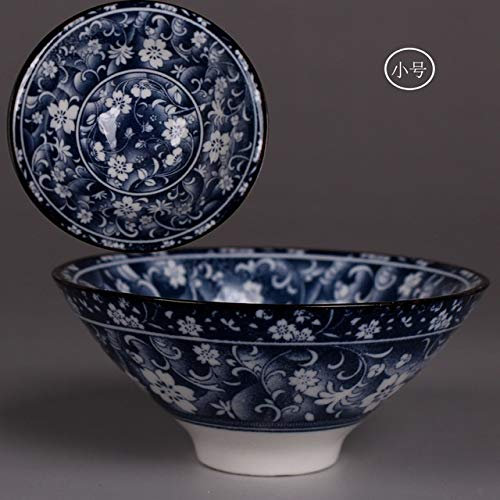 BEZAX Teeset Teetassen Blaues und weißes Porzellan-Teetassen-Set Muster-Keramik-Teetasse (Color : Large 1)
