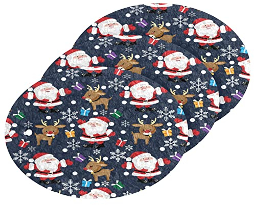 Küchenschwämme und Schrubber für die Reinigung von Küche und Haushalt kratzfester Küchenschwamm wiederverwendbare Küchenschwämme Holz Zellstoff Baumwolle Weihnachtsmann Rentier