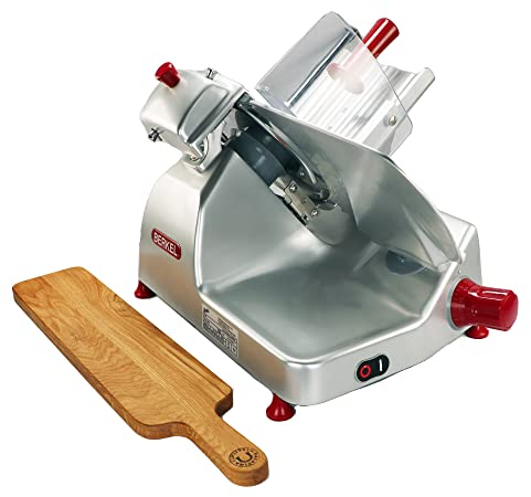 Berkel Pro Line XS 25 - Cortador profesional para cocina - Máxima precisión y rendimiento + 100% tabla de servir hecha a mano única de roble