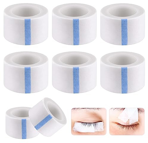 Tape Micropore Surgical Tape,6 Rolls First Aid Medical Tape 2.5cm X 9.1m Adhesive Medical Tape Microporous Tape Surgical Tape for First Aid Taping Bandages Breathable Eyelash Extension