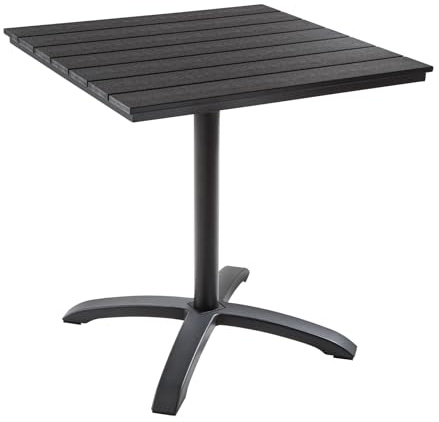 Riess Ambiente Outdoor Bistrotisch DESIGNO 70cm - schwarz - Aluminium wetterfest Gartentisch Balkon Terrasse modern