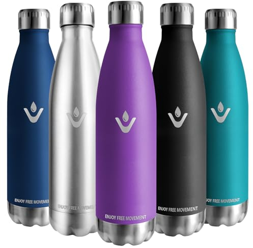 Vikaster Gourde isotherme, 750ml Gourde, Sans-BPA Gourde inox, Etanche bouteille Approprié & Adulte, Sport, Gym, école, Extérieur