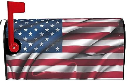 BROLEO Briefkastenabdeckung, wasserdicht, Sonnenschutz, passend für Standard- oder große Briefkästen, amerikanisches Flaggenmuster, 53,3 x 45,7 cm