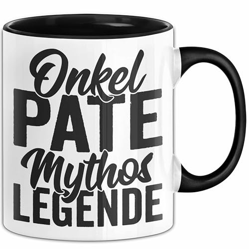 Patenonkel Tasse Geschenk Onkel Pate Mythos Legende (Schwarz)