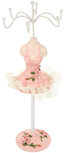 LALADEFIEE Mannequin Necklace Display Stand Dress Jewellery Stand with Earring Holder Jewellery Storage Rack and Creative Display Rack for Home Shop and Dressing Room