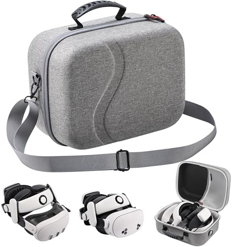 Grand étui de transport pour Meta Quest 3S, étui de voyage rigide compatible avec BOBOVR S3 Pro/Kiwi, manette Oculus Quest 3S et autres accessoires, grand sac de voyage à coque rigide (taille XL,