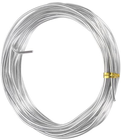M METERXITY 2mm Bonsai Training Wire, 16.4 Feet Total Anodized Aluminum Bonsai Wires for Bonsai Tree Shaping/Branches Fixing/Trunk Holding/DIY Crafting [Silver]